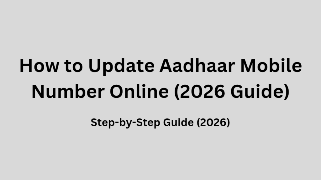 how to update aadhaar mobile number online