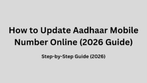 how to update aadhaar mobile number online